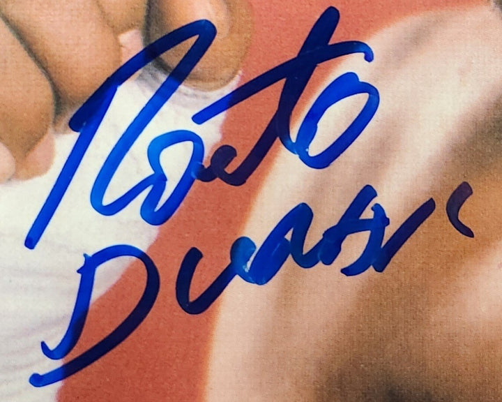 Roberto Duran Signed Sports Illustrated Replica Cover Photo Boxing HOF COA