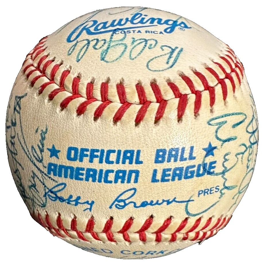 1992 Boston Red Sox Team Autographed Baseball Clemens Boggs Greenwell