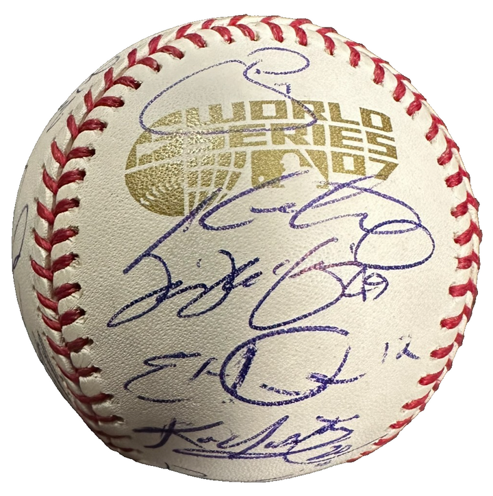 2007 Boston Red Sox Team Autographed Baseball Schilling Wakefield Lowell BAS