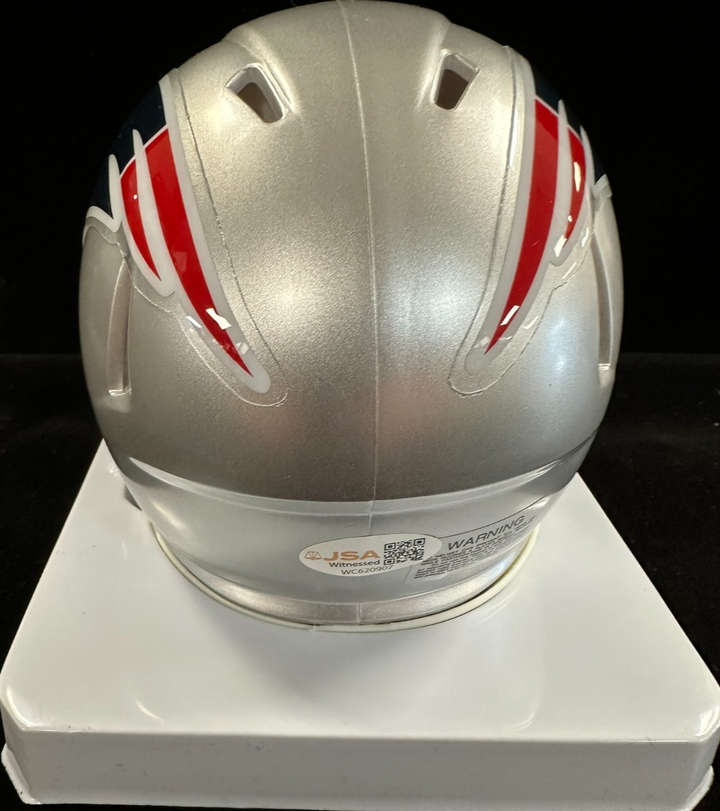 Will Campbell Autographed New England Patriots Mini Helmet JSA