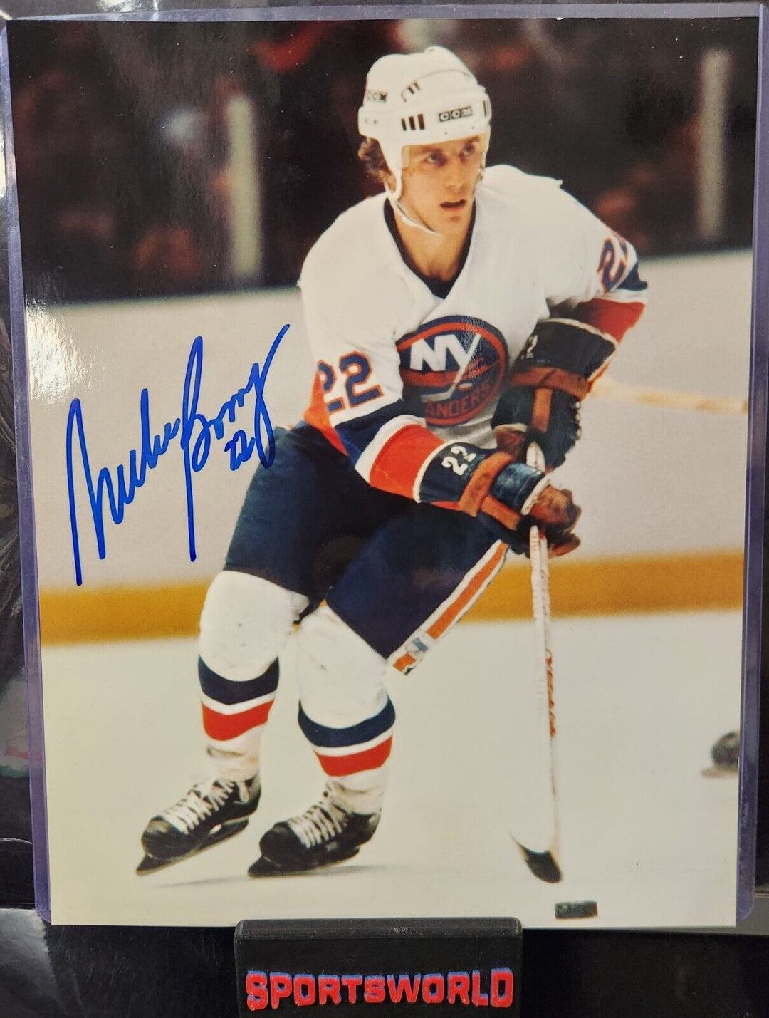 Mike Bossy Signed 8x10 Photo New York Islanders HOF COA