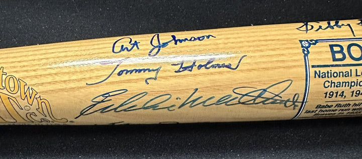 Boston Braves Autographed Cooperstown Collection Bat Mathews Spahn Holmes