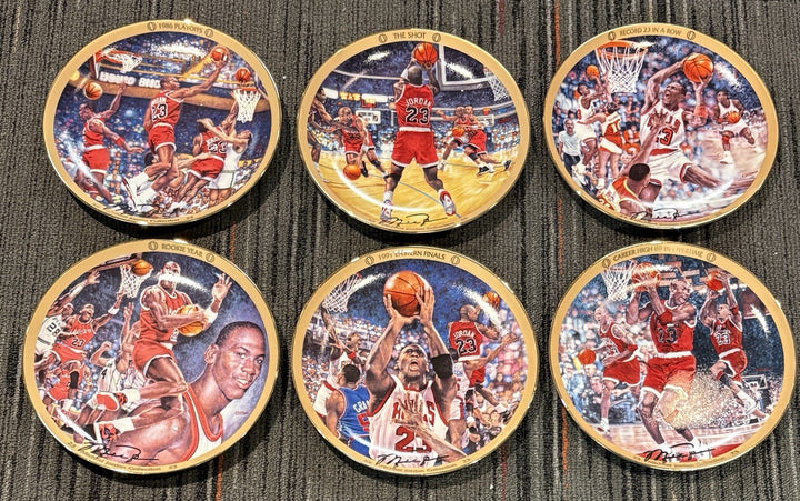 Michael Jordan Upper Deck The Jordan Collection Porcelain Plate Set Of 12