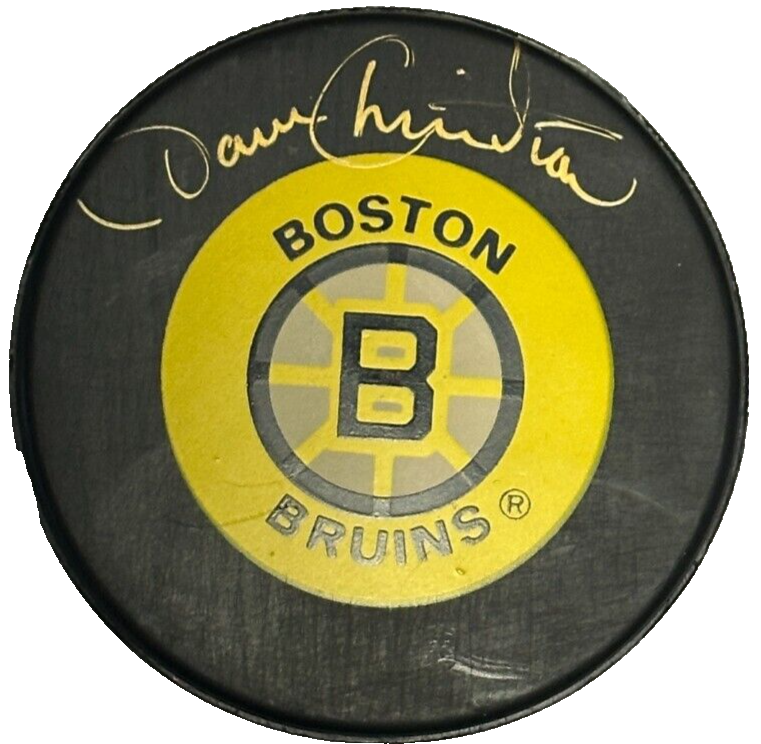 Dave Christian Autographed Boston Bruins Hockey Puck BAS