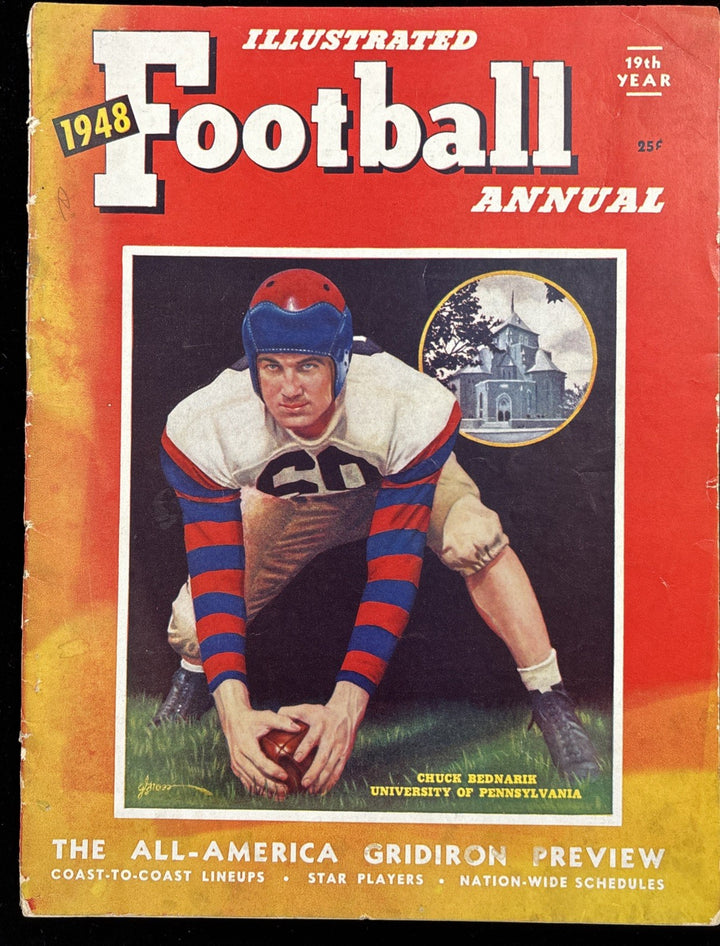 1948 Illustrated Football Annual Chuck Bednarik Univ Of Pennsylvania