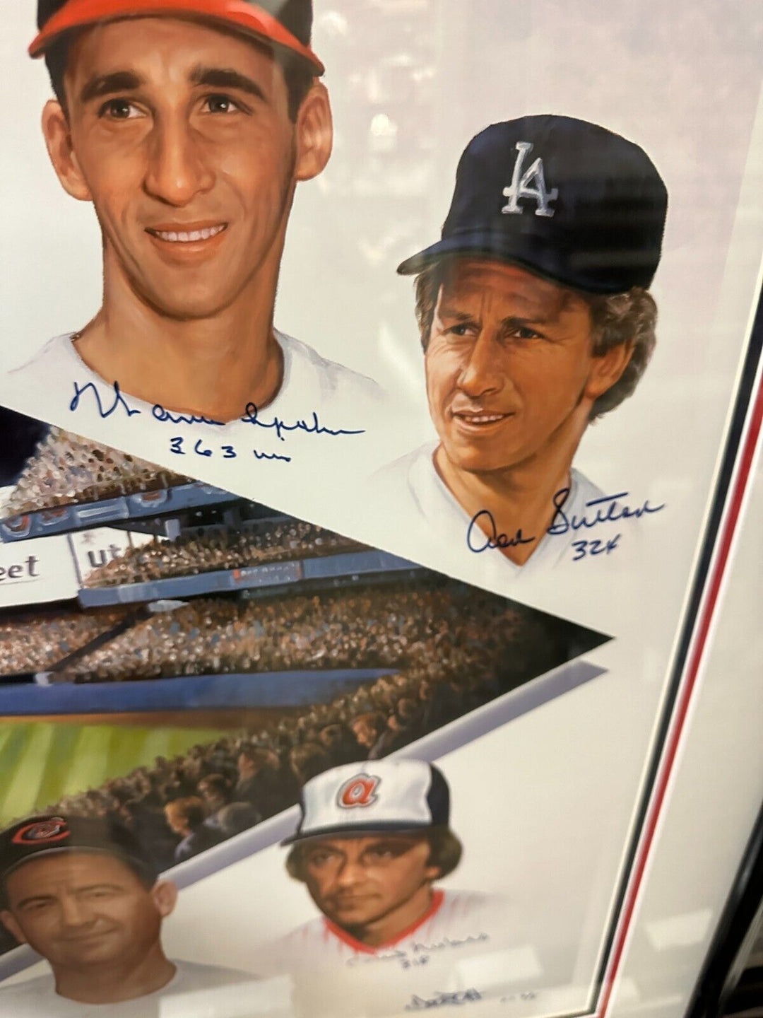 Seaver Ryan Carlton Spahn Niekro Wynn 300 Career Wins Autographed Print BAS 2/5