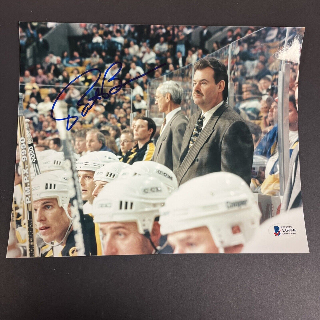 Pat Burns Signed 8x10 Coaching Boston Bruins Sportsworld Beckett COA