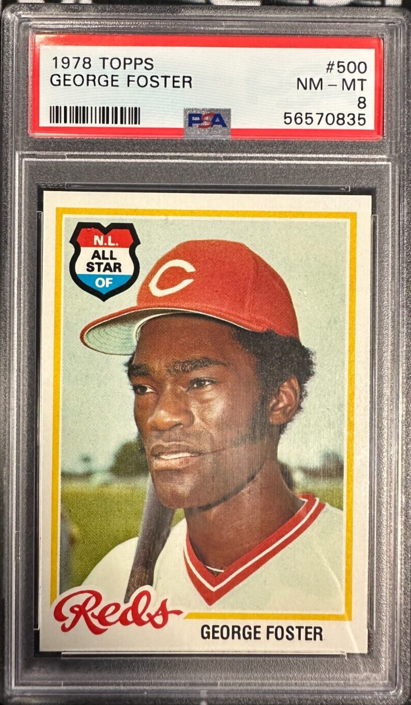 1978 Topps George Foster Card #500 PSA 8 NM-MT Reds