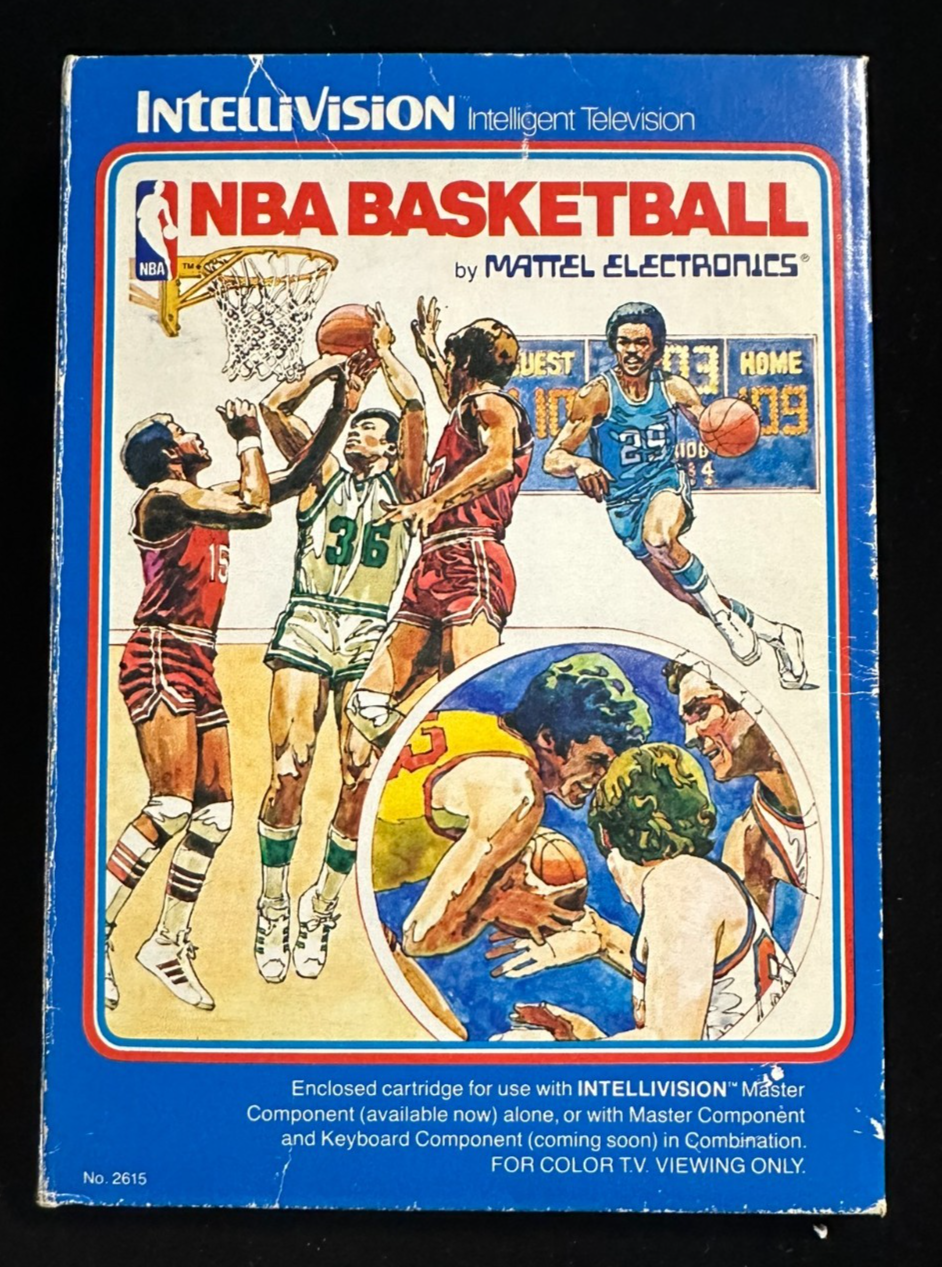 1979 Intellivision NBA Basketball Game W/ Inlays, Manual & Original Box