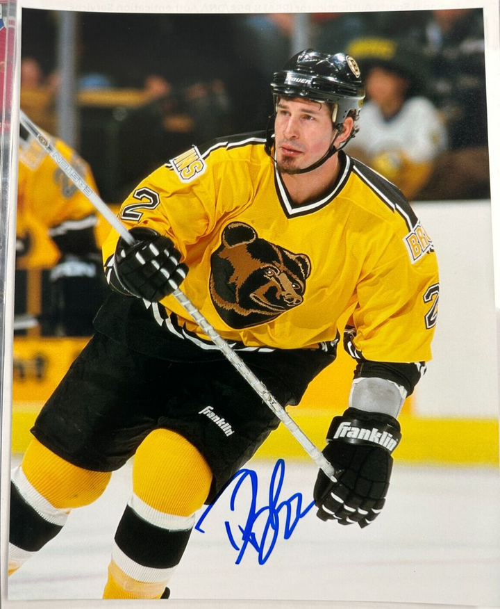 Dennis Bonvie Autographed 8x10 Photo Boston Bruins NHL