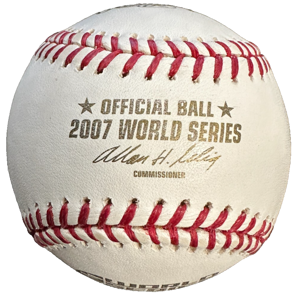 Mike Timlin Autographed 2007 World Series Baseball Boston Red Sox