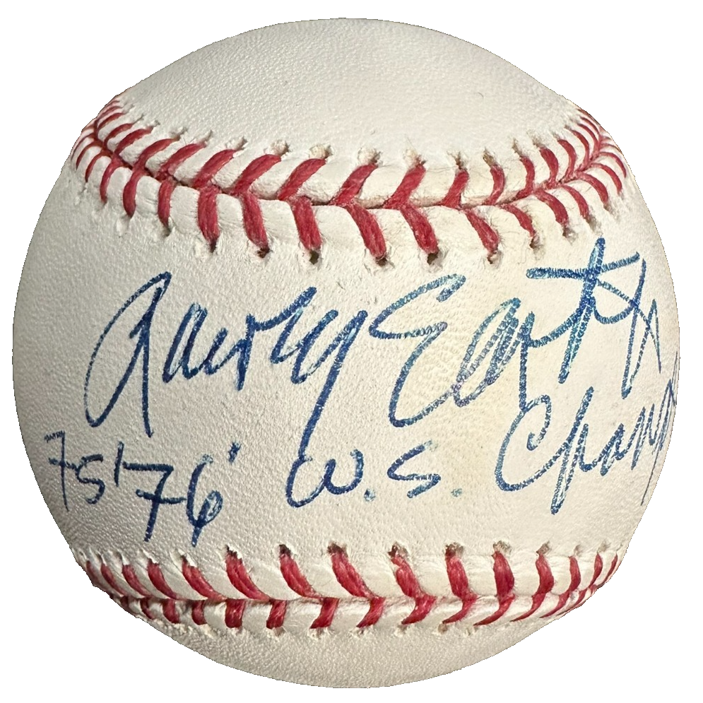 Rawley Eastwick Autographed Official Major League Baseball W/ 75 & 76 WS Champs