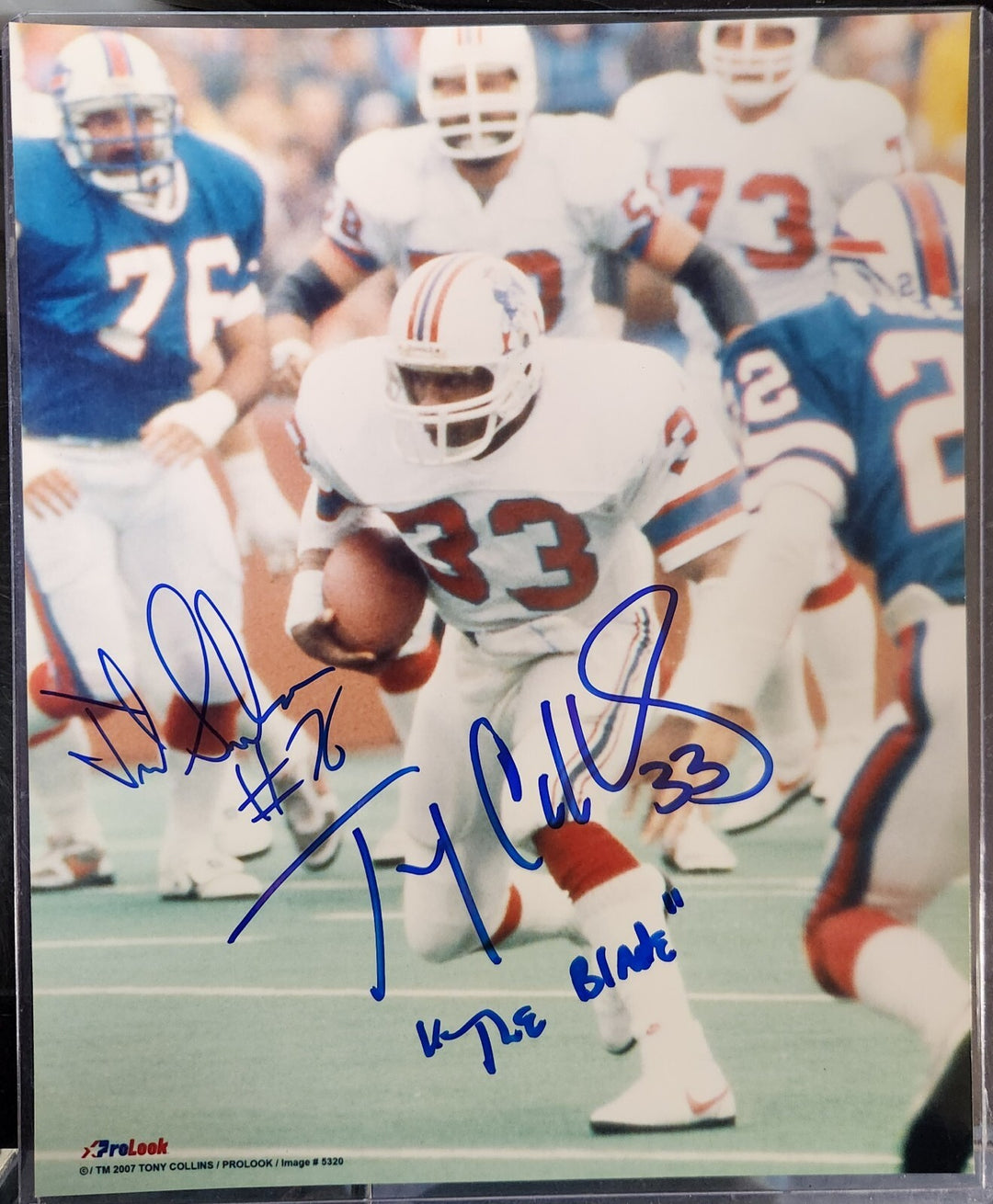 Fred Smerlas & Tony Collins Signed 8x10 Photo New England Patriots Bills COA
