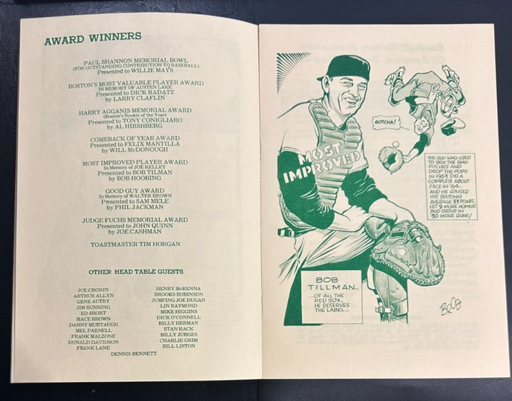 Jan 28, 1965 26th Annual Baseball Writers Association America Dinner Program