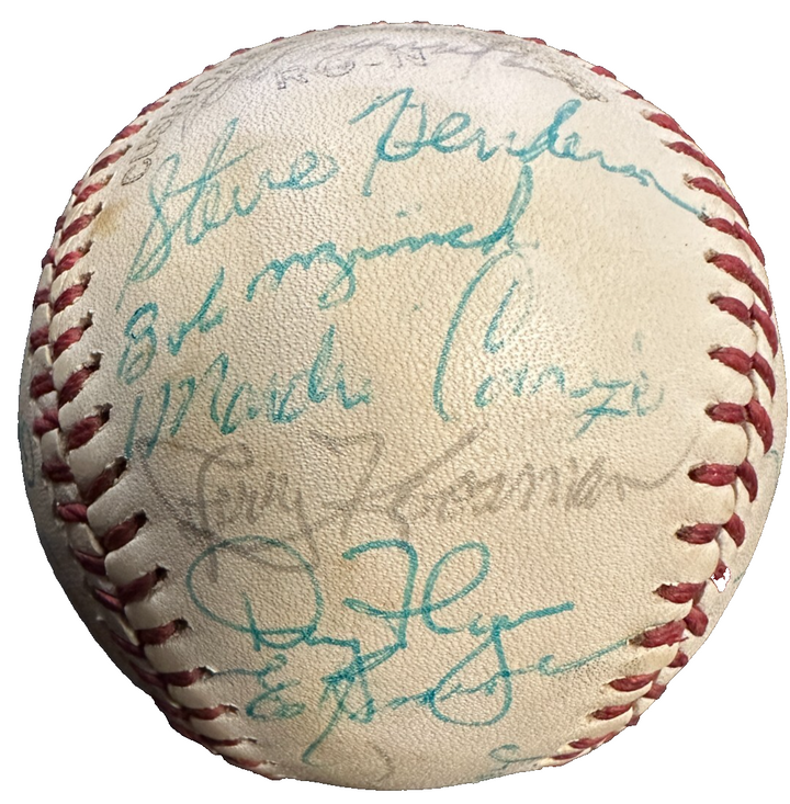 1978 New York Mets Team Autographed Baseball Mays Torre Koosman BAS