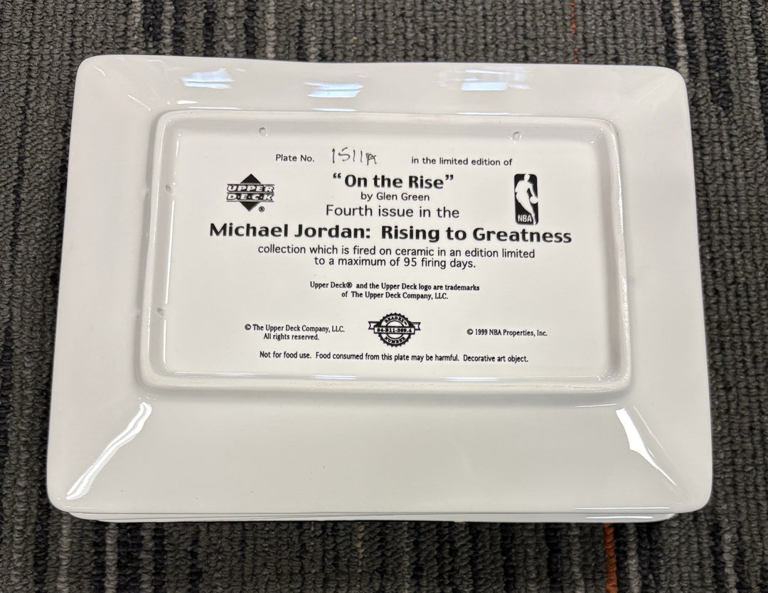 Michael Jordan Upper Deck Rising To Greatness Porcelain Plate Set Of 5