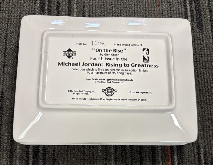Michael Jordan Upper Deck Rising To Greatness Porcelain Plate Set Of 5