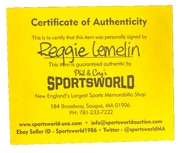 Reggie Lemelin Autographed Boston Bruins 100th Anniversary Hockey Puck NHL