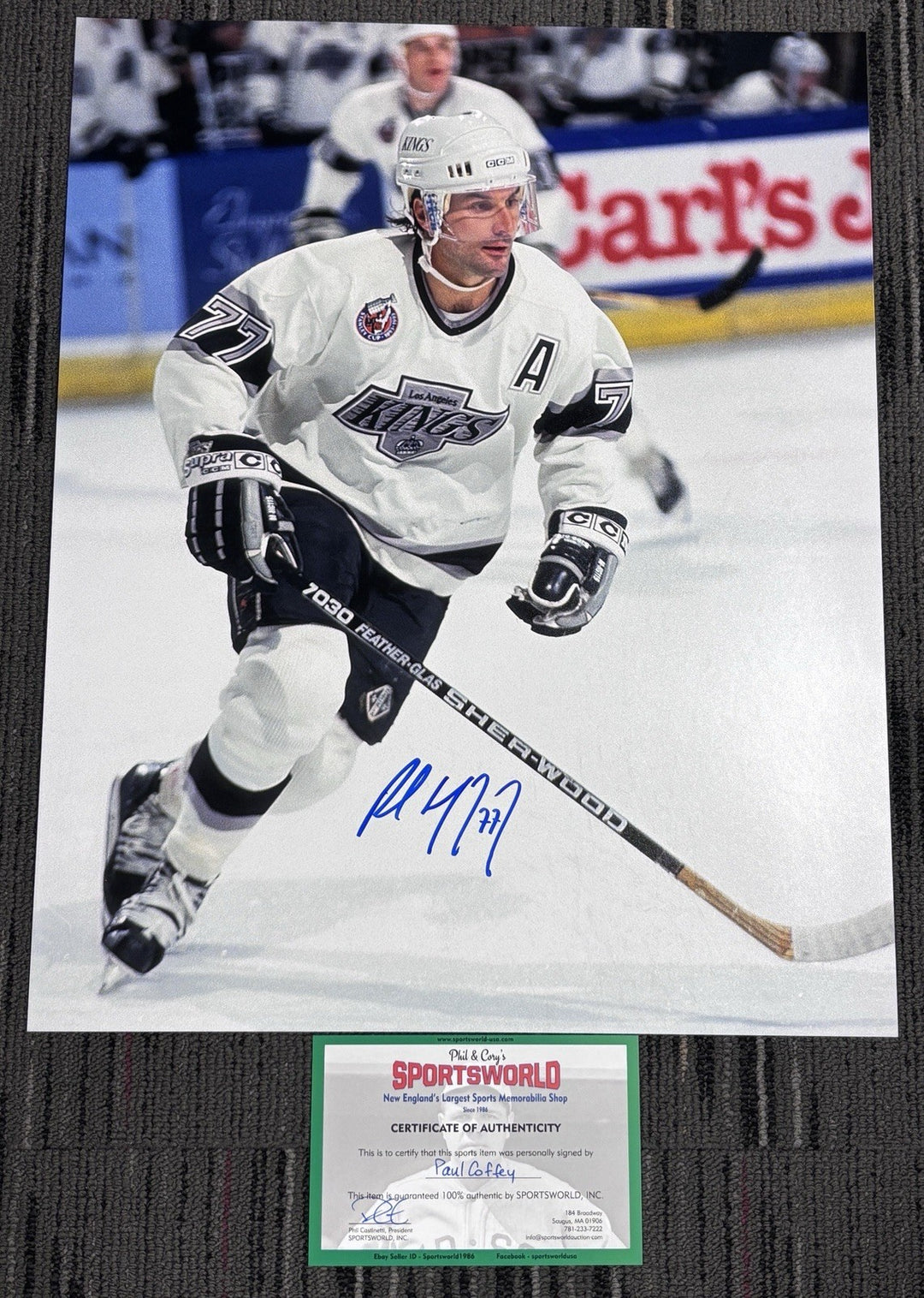 Paul Coffey Autographed Los Angeles Kings 16x20 Photo HOF