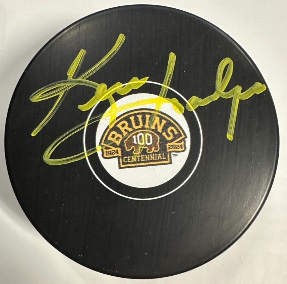 Ken Hodge Autographed Boston Bruins 100th Anniversary Hockey Puck NHL