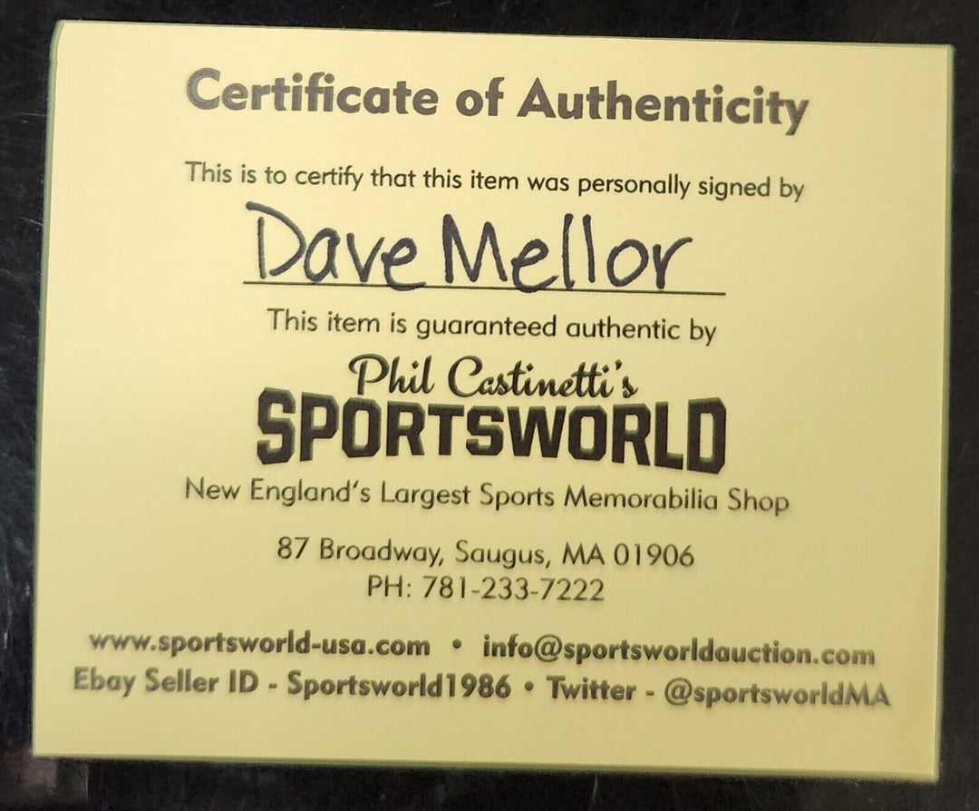 Dave Mellor Signed 2018 Post Season Baseball Boston Red Sox Groundskeeper COA