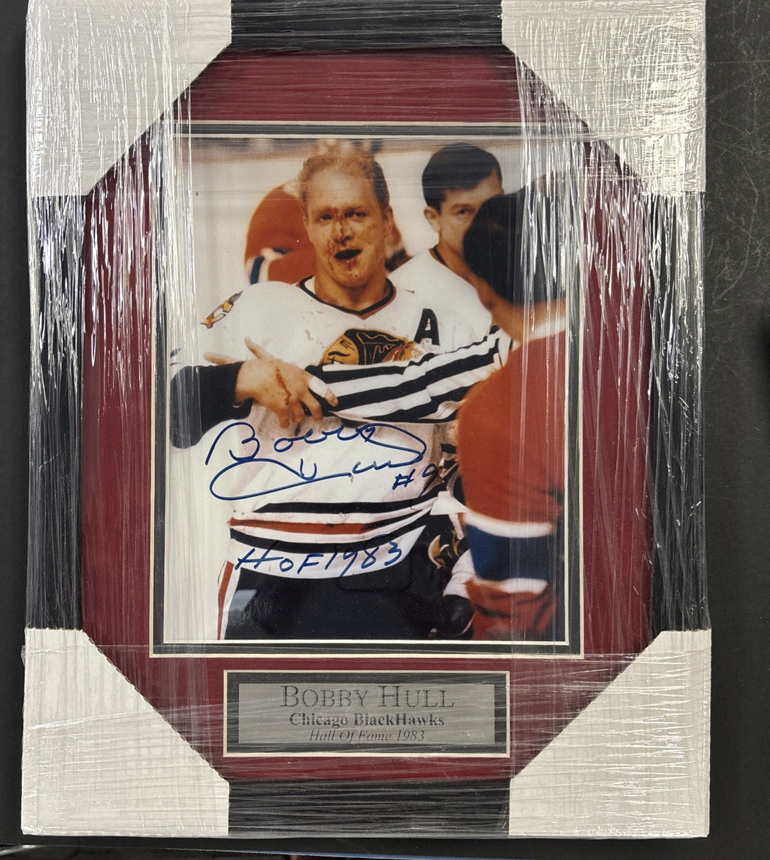 BOBBY HULL CHICAGO BLACKHAWKS SIGNED AUTO 8X10 PHOTO HOF 1983 AUTOGRAPHED