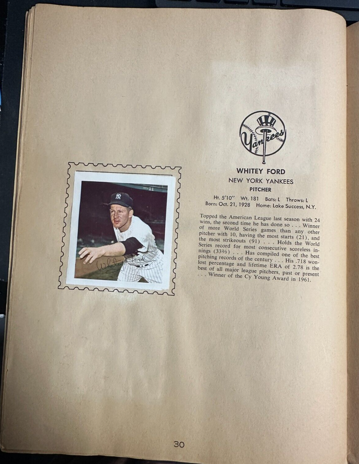 1964 Wheaties Major League Baseball MLB All-Star Player Stamp Album Complete