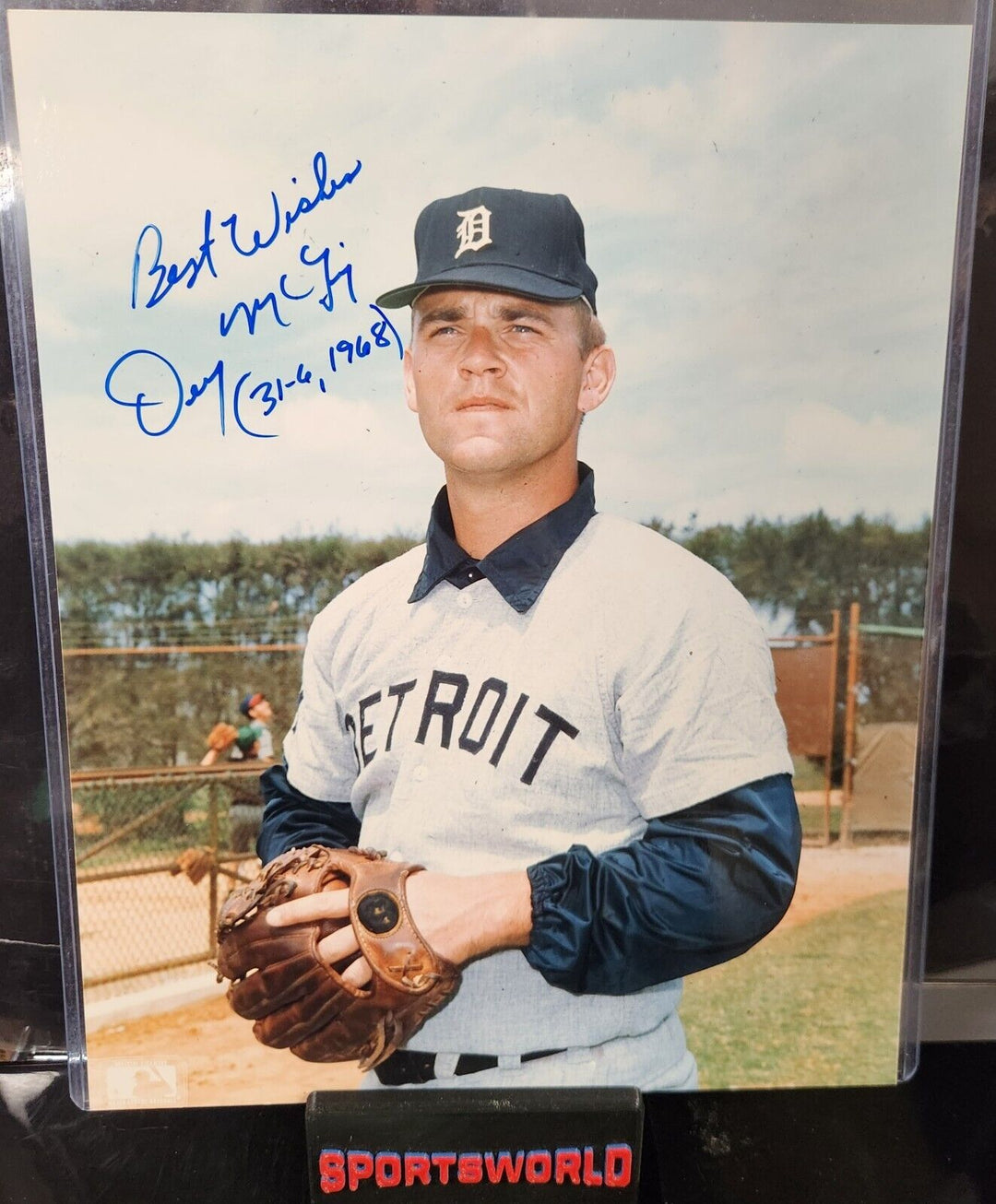 Denny McLain Signed Inscribed 8x10 Photo Detroit Tigers Oakland A's COA