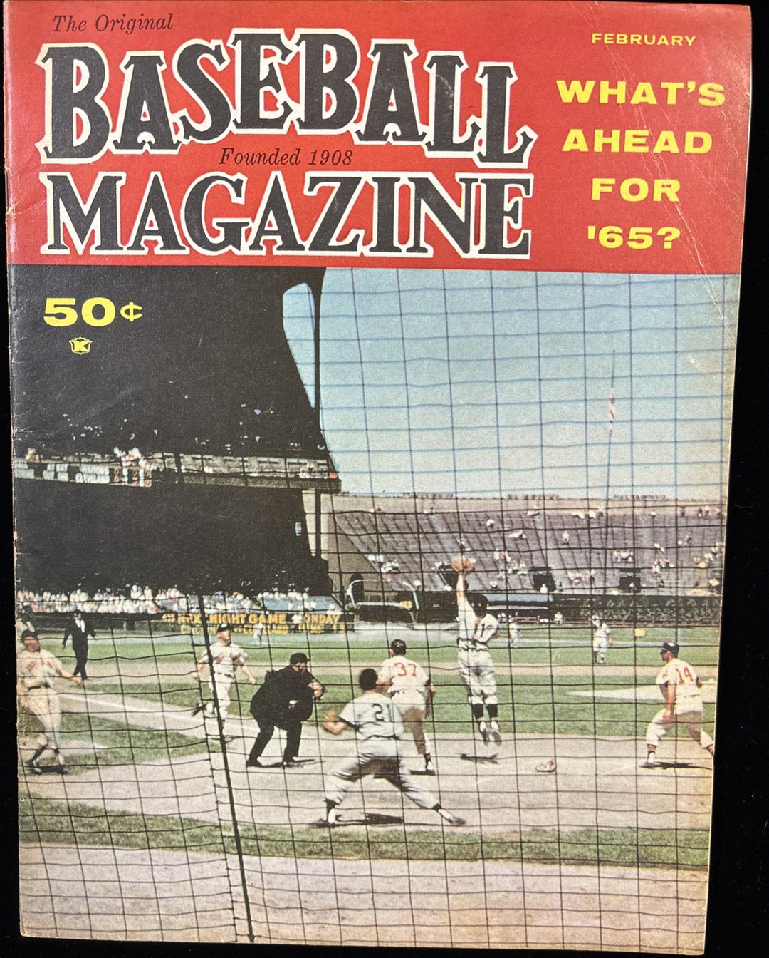 FEBRUARY 1965 THE ORIGINAL BASEBALL MAGAZINE  ACTION AT CLEVELAND MUNICIPAL