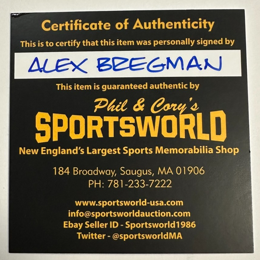 Alex Bregman Autographed Rawlings Gold Glove Baseball Red Sox Astros