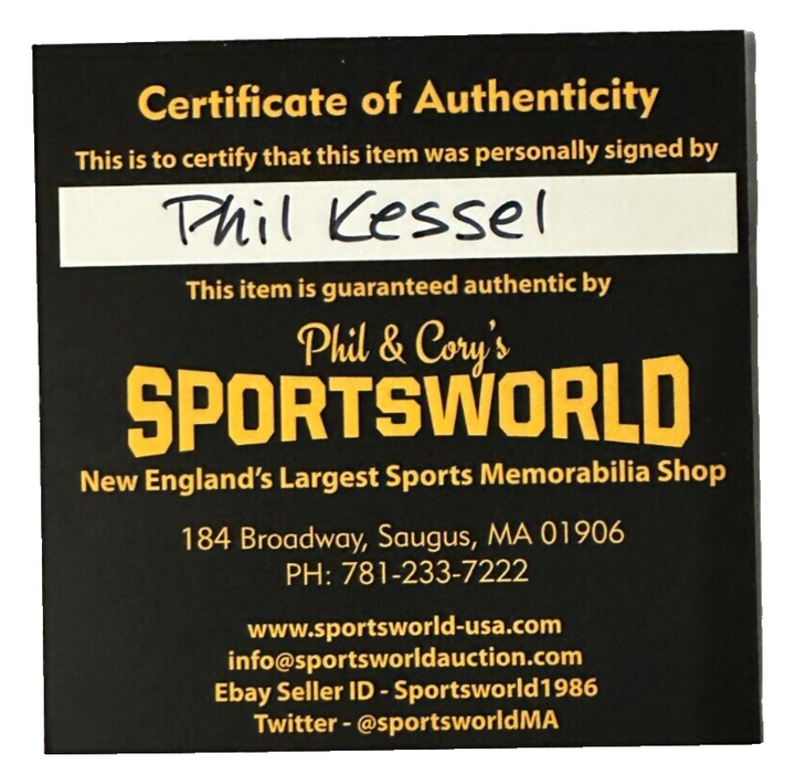Phil Kessel Autographed Boston Bruins Hockey Puck NHL