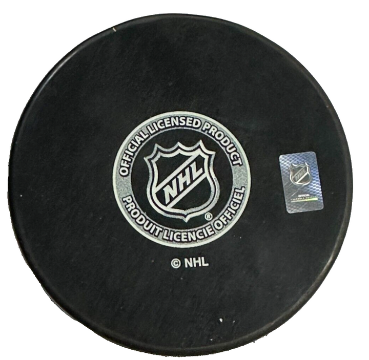 Guy Lapointe Autographed Boston Bruins Hockey Puck W/ HOF 93 Insc