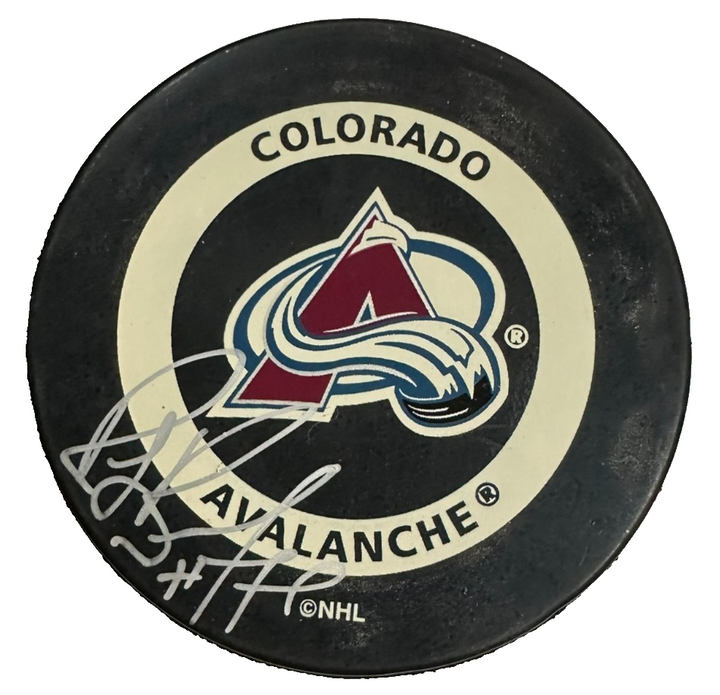 Ray Bourque Autographed Colorado Avalanche Official Game Puck BAS NHL