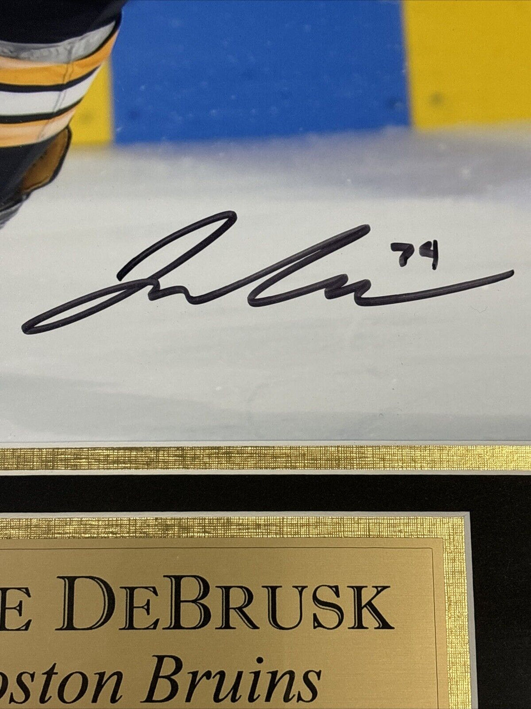 Jake Debrusk Signed Framed 16x20 New England Picture Boston Bruins