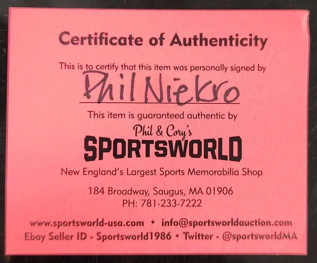 Phil Niekro Signed Inscribed National League Baseball Braves Yankees HOF COA