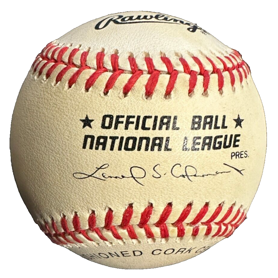 Johnny Podres Autographed Official National League Baseball W/ 1955 WS MVP Insc