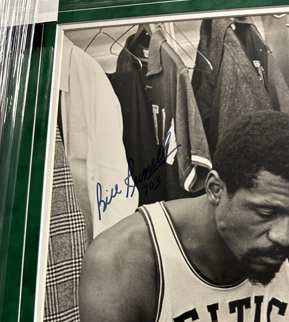 Red Auerbach & Bill Russell Autographed 16x20 Photo Framed BAS Celtics
