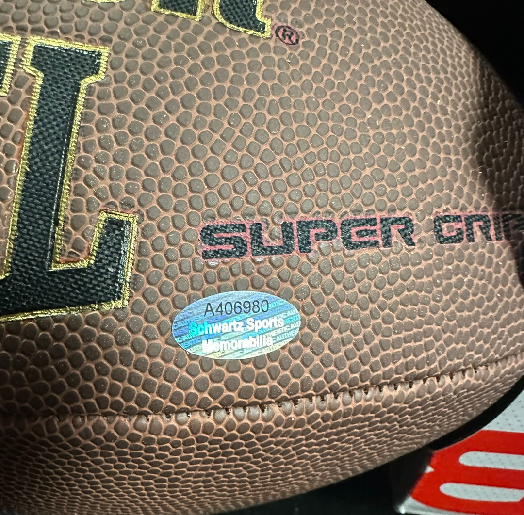 Mel Renfo Autographed Wilson NFL Football W/ HOF 96 Cowboys