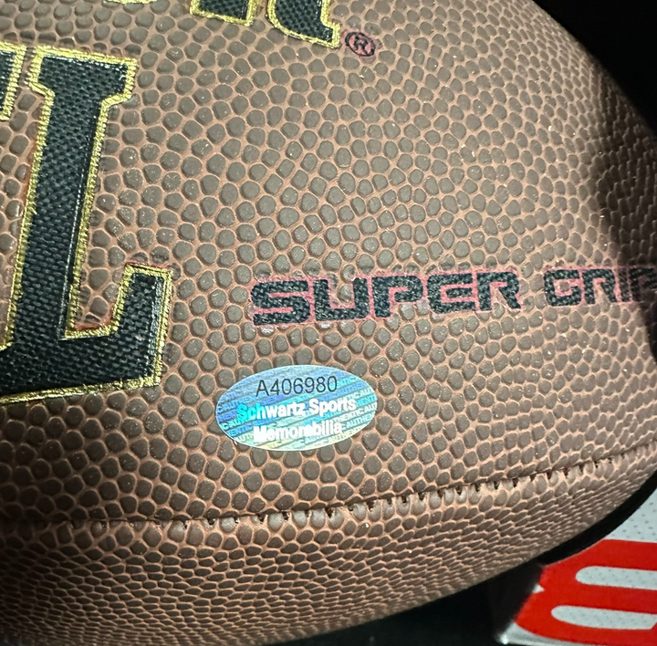 Mel Renfo Autographed Wilson NFL Football W/ HOF 96 Cowboys