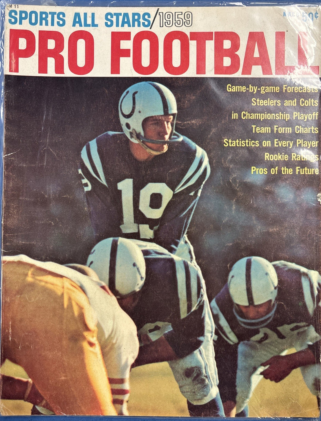 1959 Sports All Stars Pro Football Magazine Johnny Unitas Colts Vintage