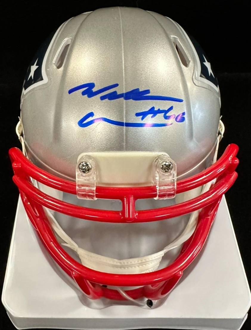 Will Campbell Autographed New England Patriots Mini Helmet JSA