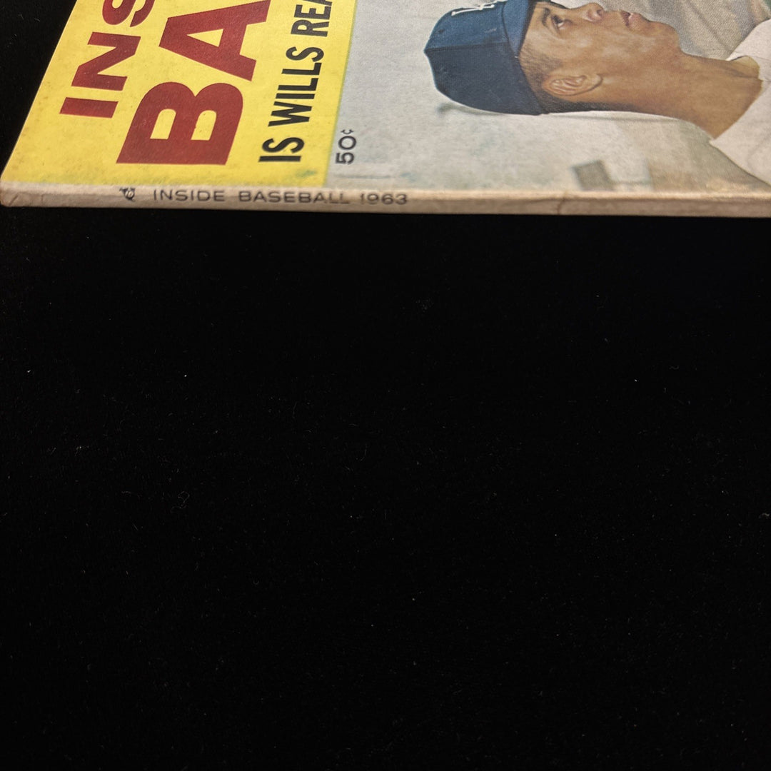 1963 Inside Baseball Magazine Maury Wills LA Dodgers / Willy Mays SF Giants