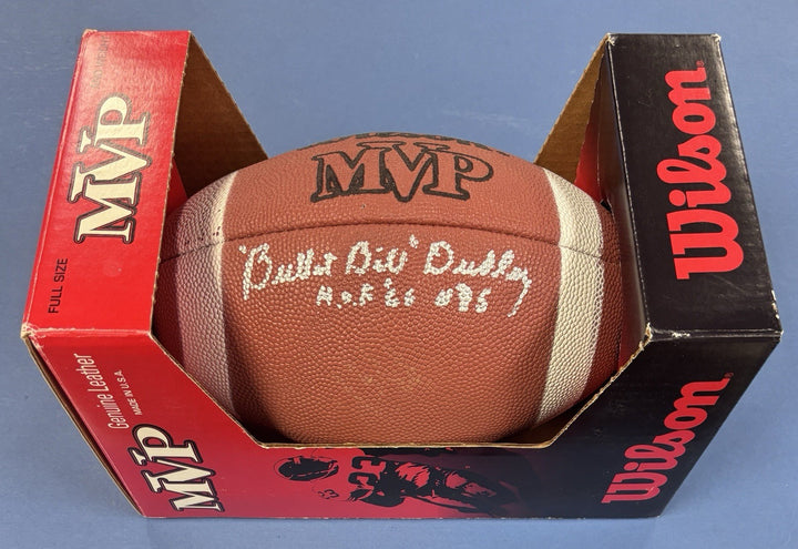 “Bullet” Bill Dudley HOF Signed Wilson Football Detroit Lions Sportsworld COA