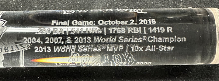 David Ortiz Autographed Final Season Acrylic Mini Bat BAS /5000 HOF Red Sox