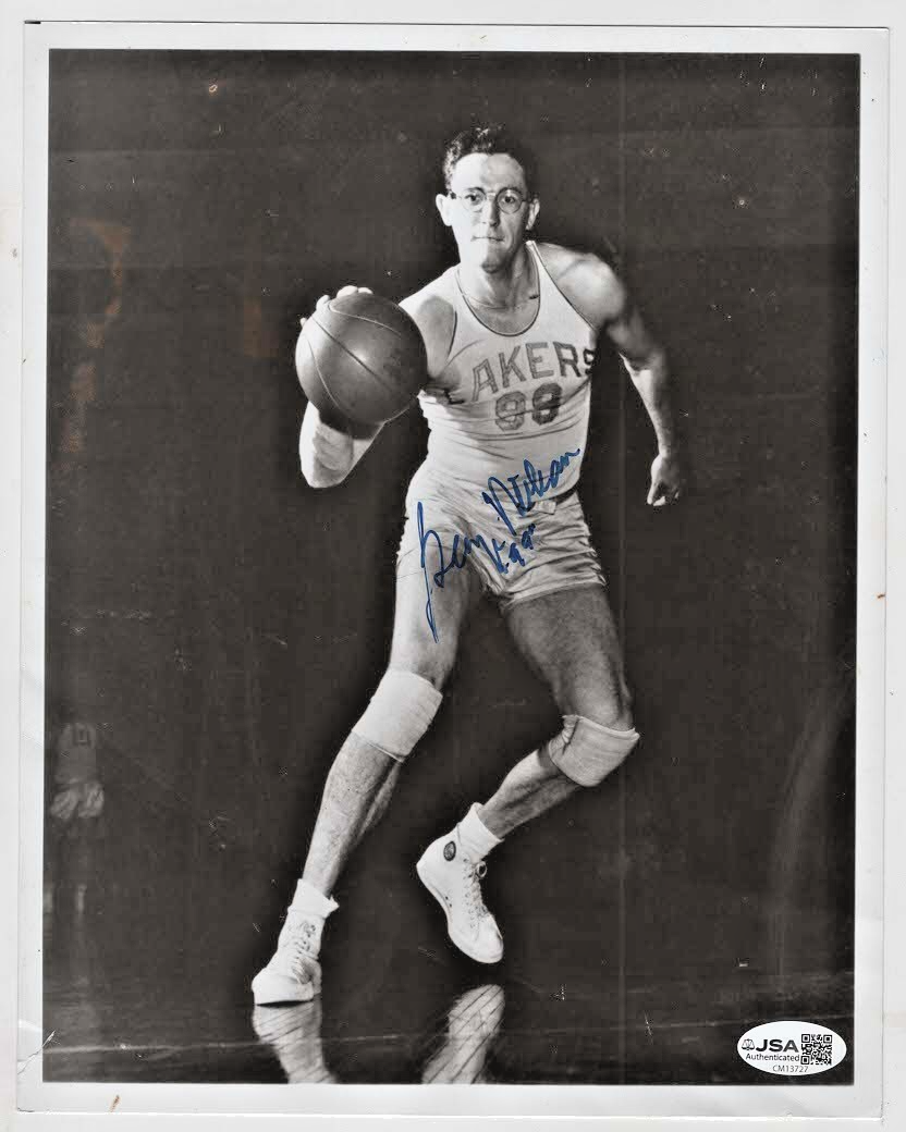 George Mikan Autographed 8x10 Photo Minneapolis Lakers HOF JSA