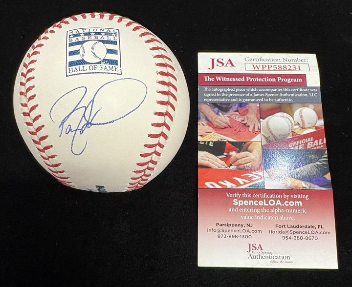 Barry Larkin Signed HOF Panel Baseball JSA Authentic Cincinatti Reds