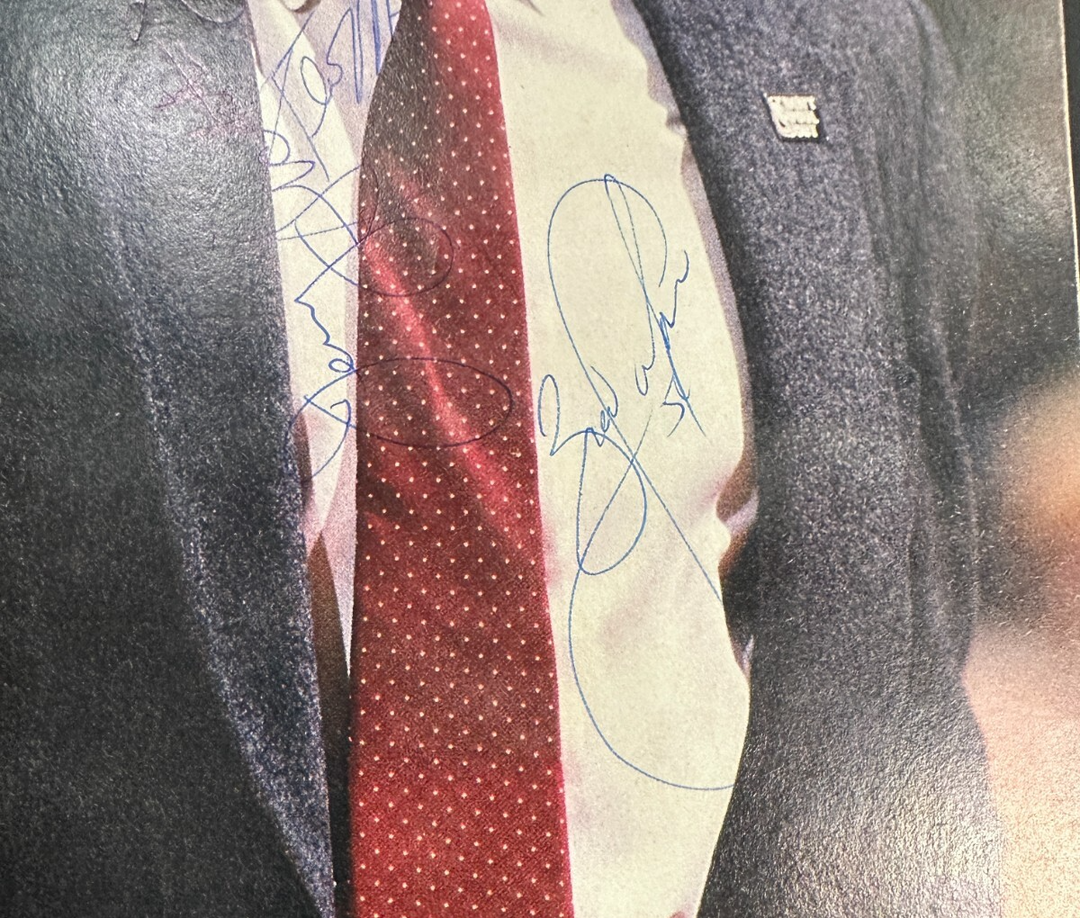 1987-88 Boston Celtics Team Signed Program Bird Parish McHale BAS