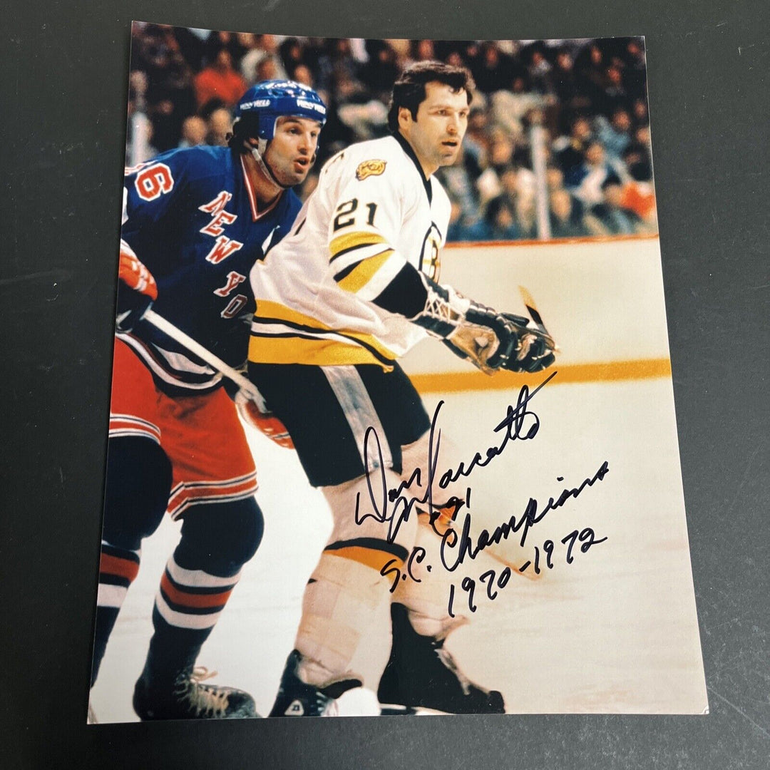 Don Marcotte SC Champions 70-72 Inscribed Signed 8x10 Boston Bruins Sportsworld