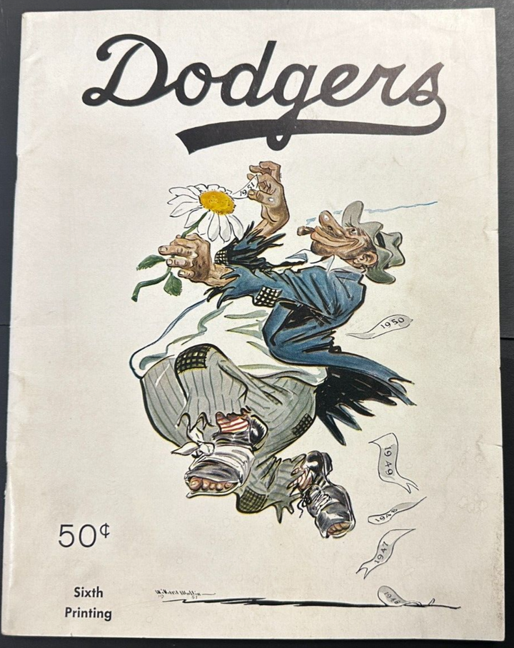 1951 Brookyln Dodgers Yearbook 6th Printing Snider Robinson Campanella Hodges