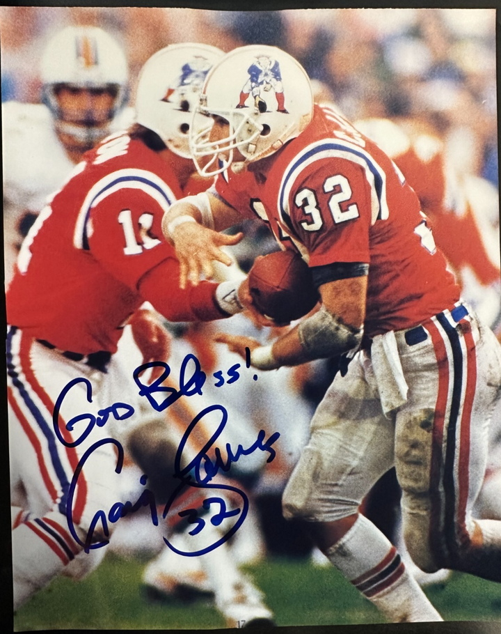Craig James Autographed New England Patriots 8x10 Photo NFL